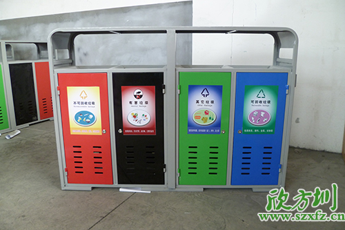 尊重客戶,欣方圳為清遠(yuǎn)市定做鋼板分類垃圾桶